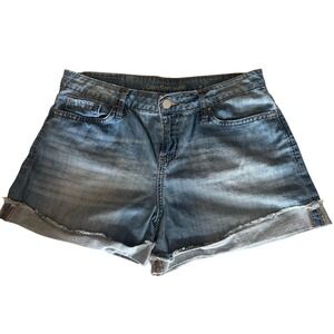 Calvin Klein Ladies‎ Size 4 Faded Blue Denim cutoff Shorts with cuff